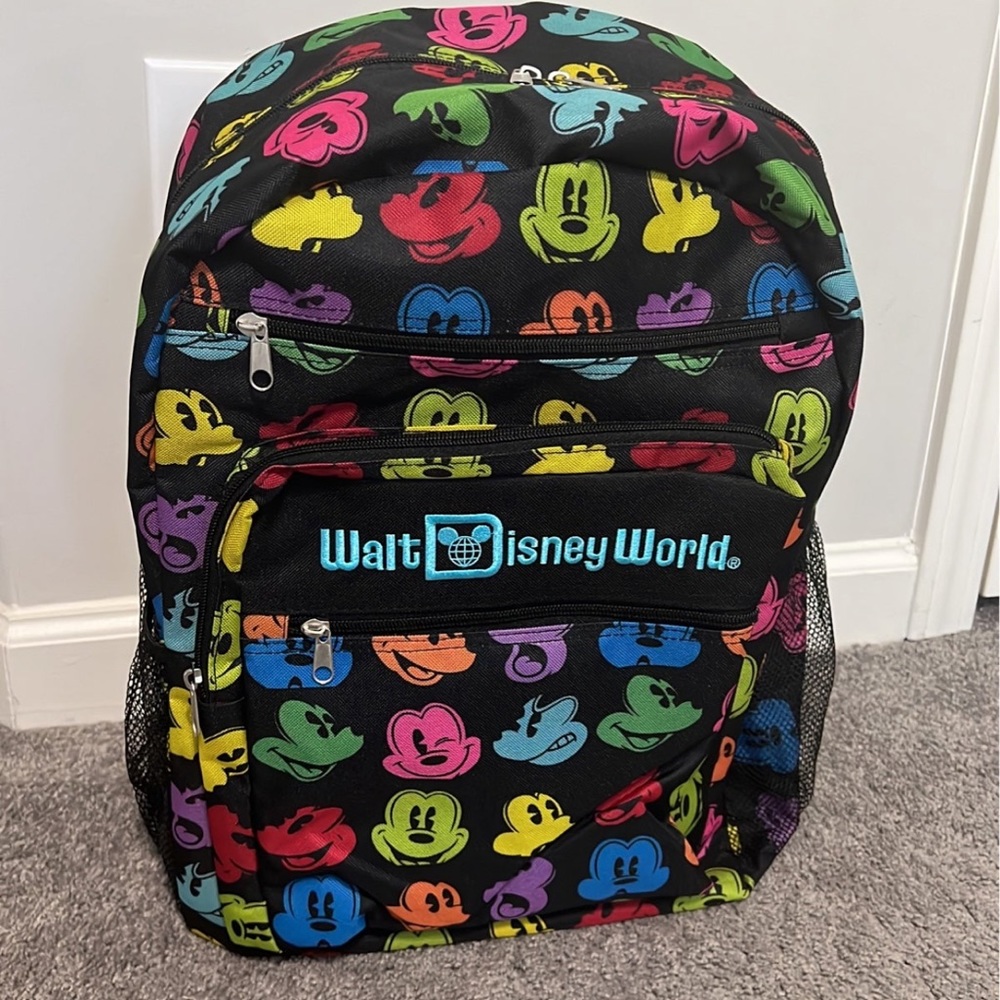 Disney Parks Mickey Mouse Rainbow Large Backpack Walt Disney World